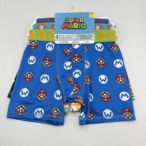 NEW Super Mario Lot Of 3 Boys Boxer Briefs Size 8 Athletic Underwear Nintendo